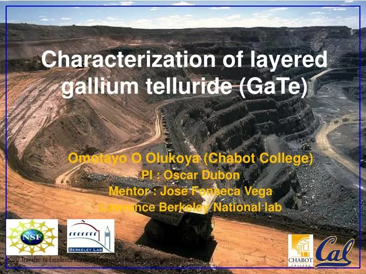 characterization of layered gallium telluride gate