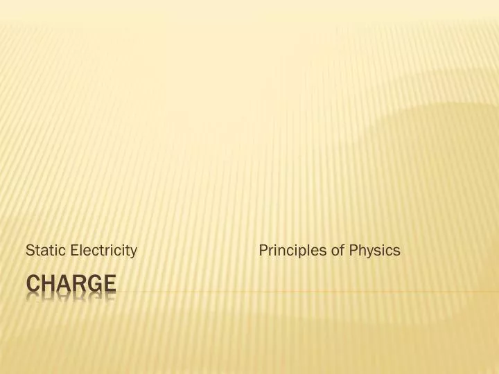 static electricity principles of physics