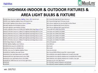 HighMax-Indoor &amp; Outdoor Fixtures &amp; Area Light Bulbs &amp; Fixture