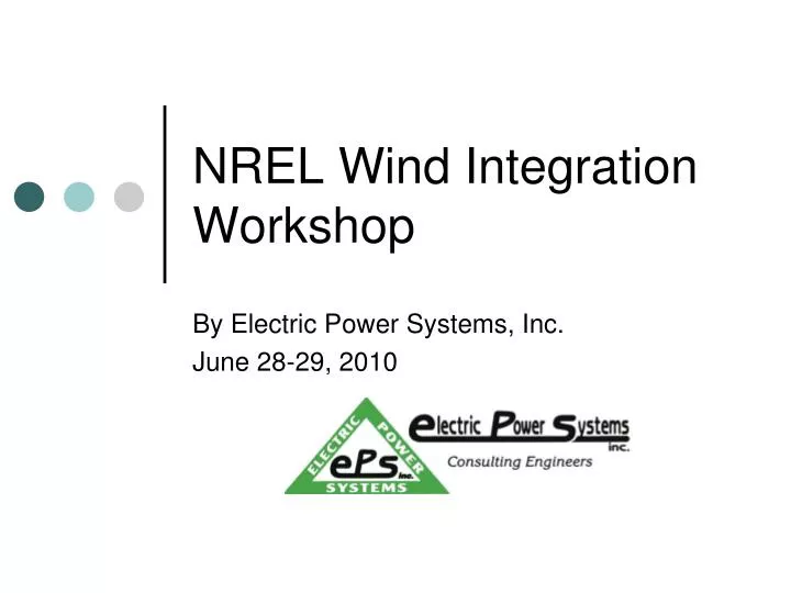 nrel wind integration workshop