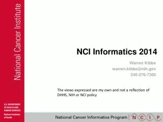 NCI Informatics 2014