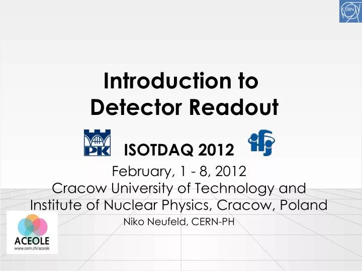introduction to detector readout