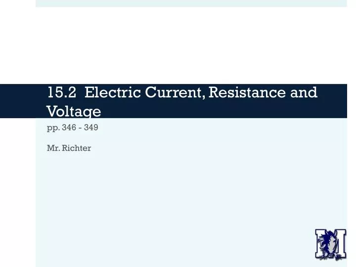 15 2 electric current resistance and voltage