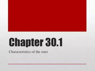Chapter 30.1