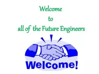 Welcome to all of the Future Engineers