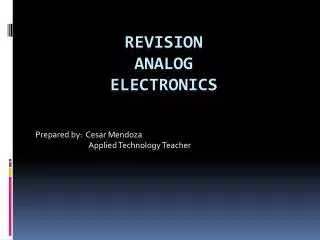 Revision analog electronics