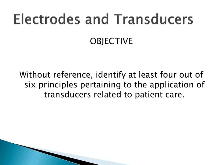 electrodes and transducers