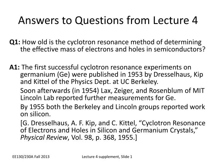 answers to questions from lecture 4