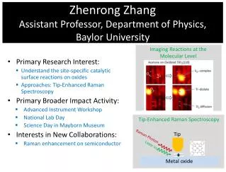 Zhenrong Zhang Assistant Professor, Department of Physics, Baylor University