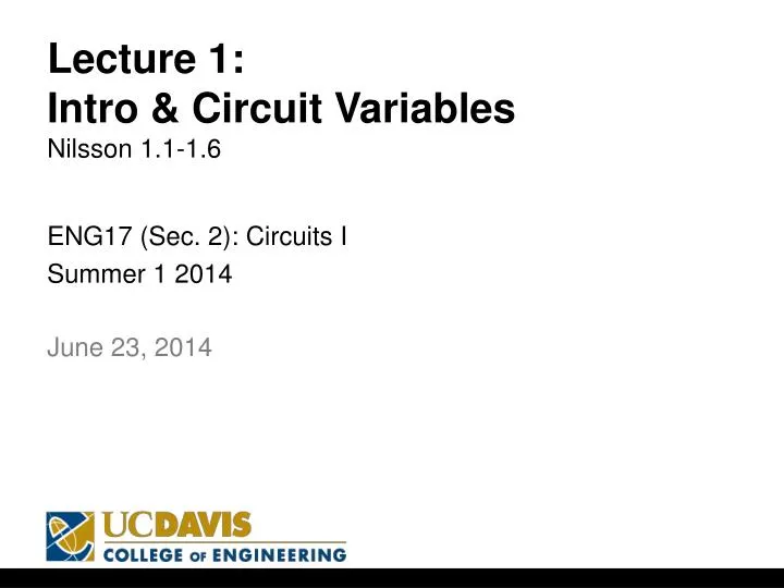lecture 1 intro circuit variables nilsson 1 1 1 6