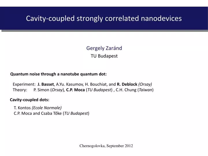 cavity coupled strongly correlated nanodevices