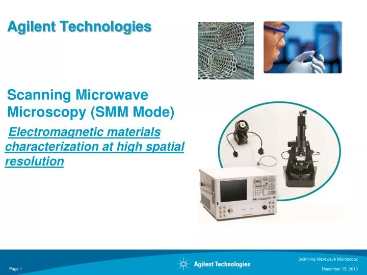 agilent technologies scanning microwave microscopy smm mode