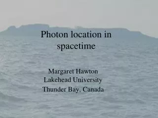 Photon location in spacetime