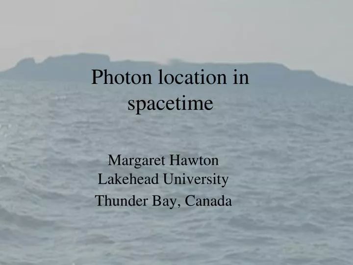 photon location in spacetime