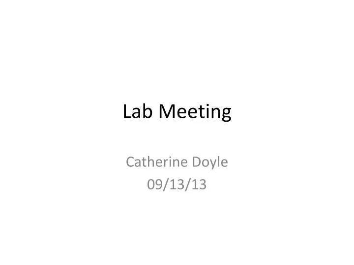 lab meeting