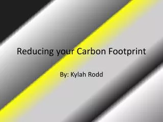 reducing your carbon footprint