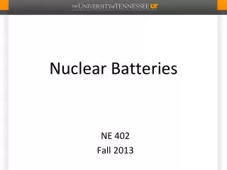 Nuclear Batteries
