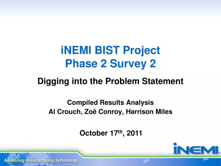 inemi bist project phase 2 survey 2