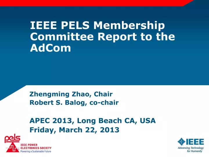 ieee pels membership committee report to the adcom