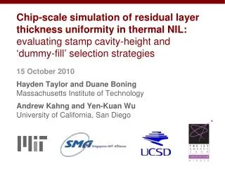 Residual layer thickness in thermal NIL exhibits pattern dependencies