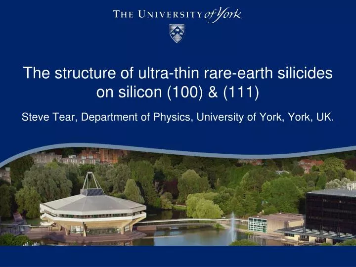 the structure of ultra thin rare earth silicides on silicon 100 111