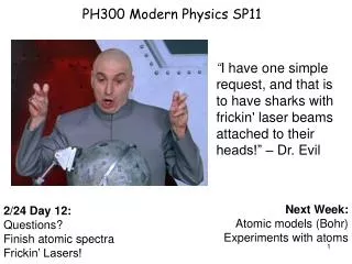 PH300 Modern Physics SP11
