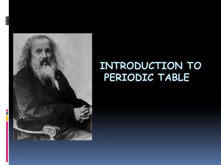 introduction to periodic table