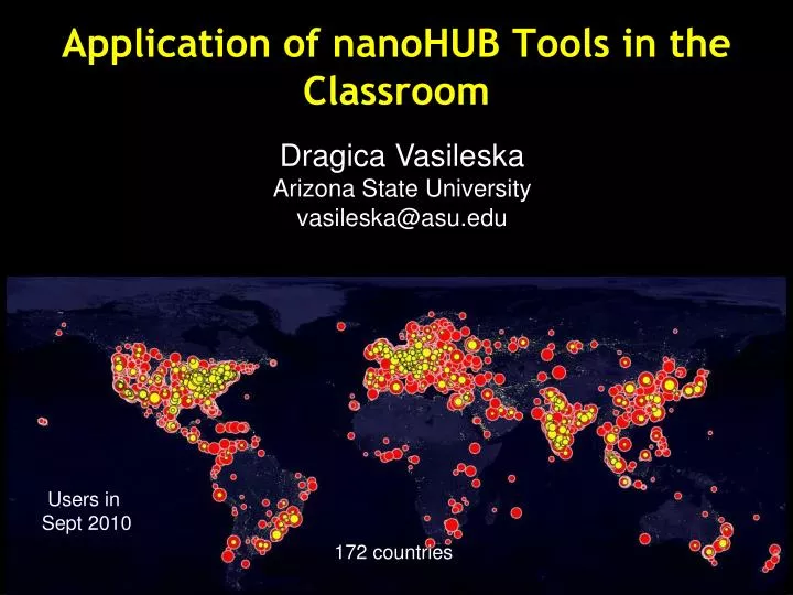 application of nanohub tools in the classroom