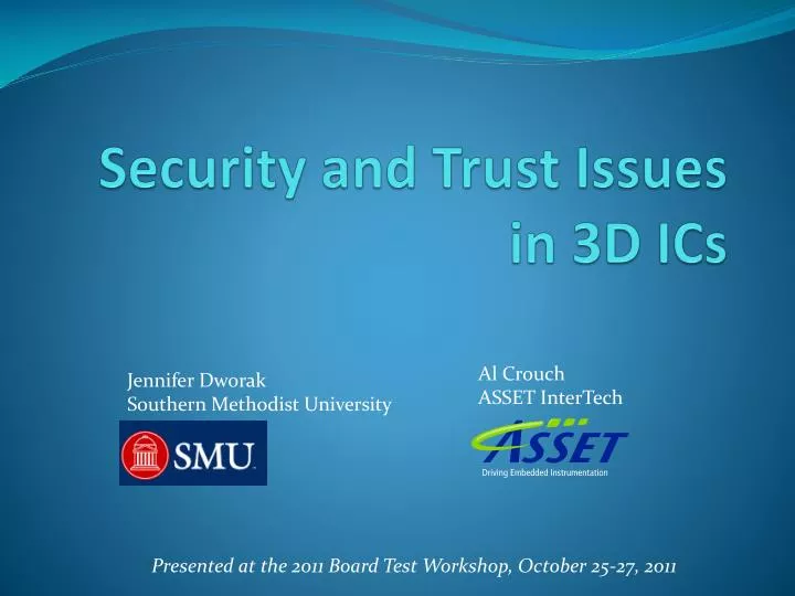security and trust issues in 3d ics