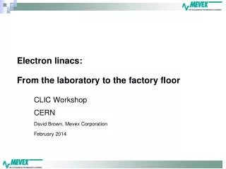Electron linacs: From the laboratory to the factory floor