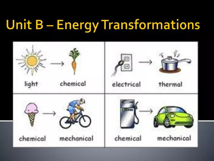 unit b energy transformations