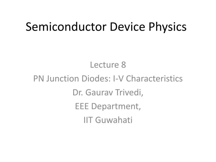 semiconductor device physics