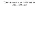 Chemistry review for Fundamentals Engineering Exam