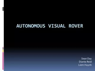 Autonomous Visual rover