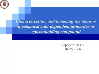 Characterization and modeling the thermo-mechanical cure-dependent properties of epoxy molding compound