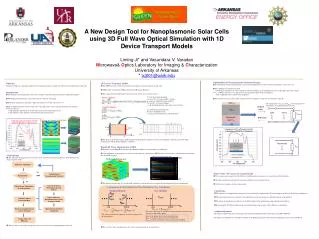 A New Design Tool for Nanoplasmonic Solar Cells using 3D Full Wave Optical Simulation with 1D Device Transport Model