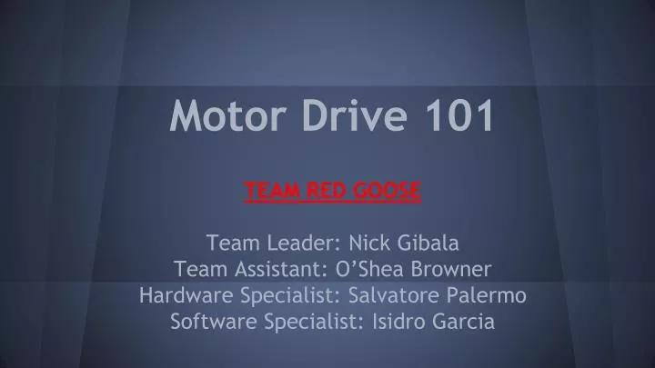 motor drive 101