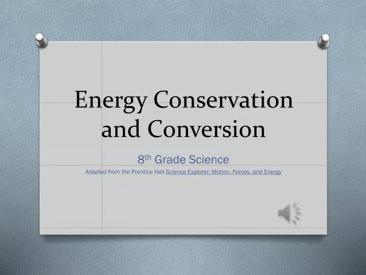 energy conservation and conversion