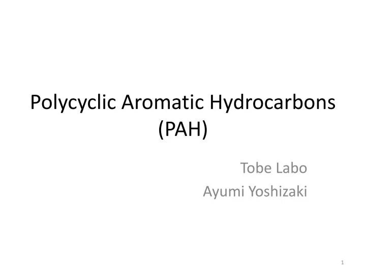 polycyclic aromatic hydrocarbons pah