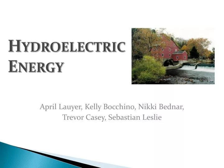hydroelectric energy