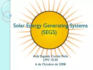 solar energy generating systems segs