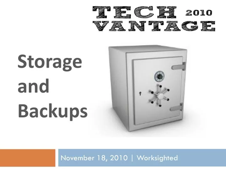 storage and backups