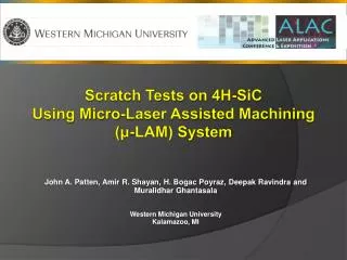 Scratch Tests on 4H-SiC Using Micro-Laser Assisted Machining ( ? -LAM) System