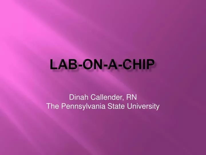 lab on a chip