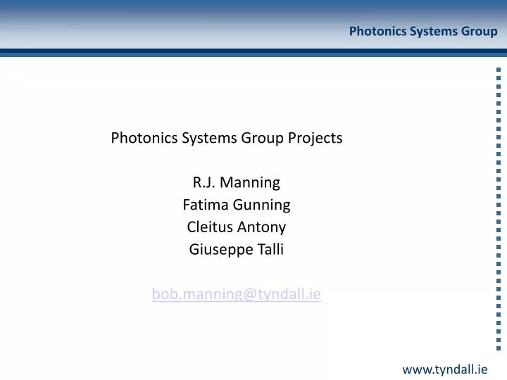 photonics systems group