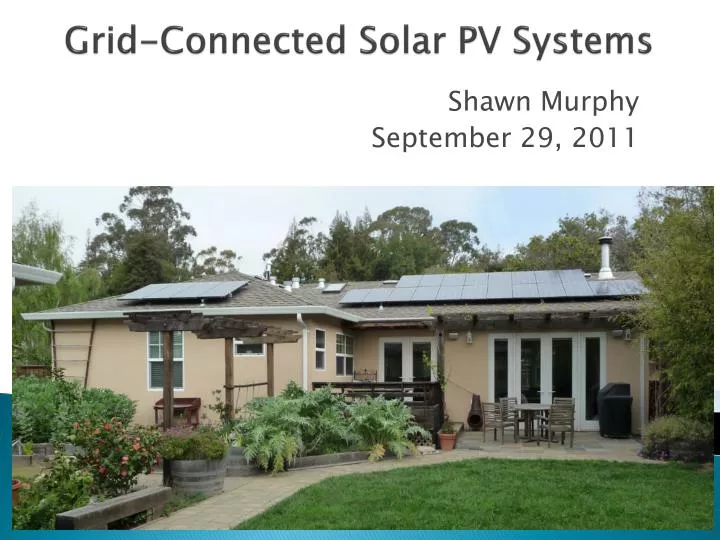 grid connected solar pv systems