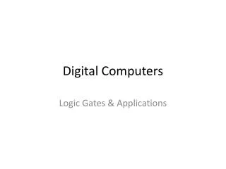 digital computers
