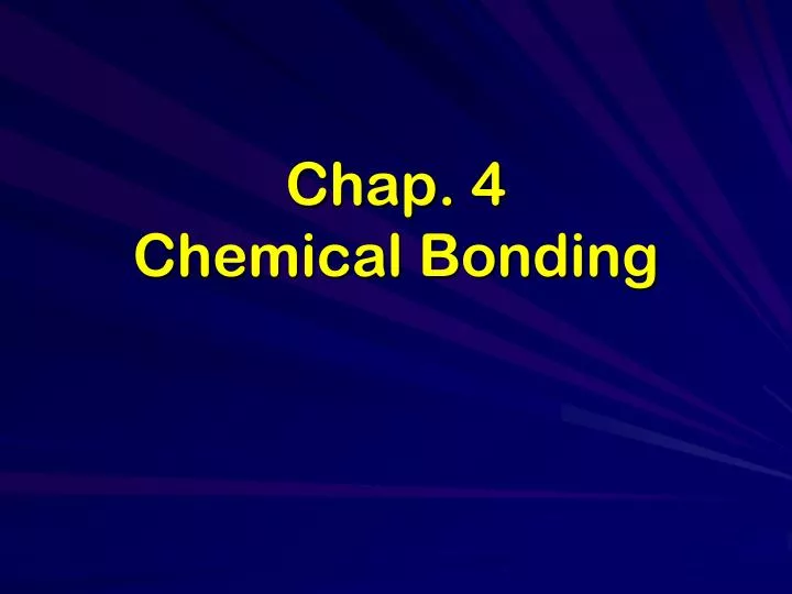 chap 4 chemical bonding