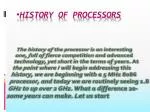 HISTORY OF PROCESSORS - slide 1