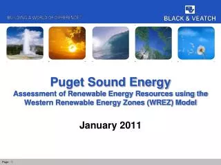 Puget Sound Energy Assessment of Renewable Energy Resources using the Western Renewable Energy Zones (WREZ) Model